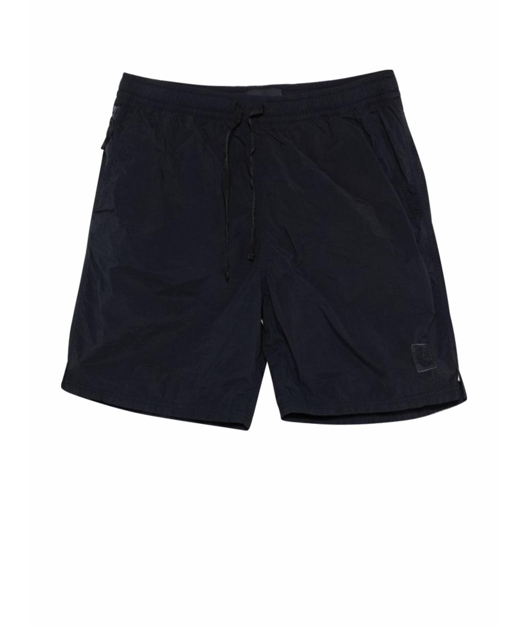 STONE ISLAND Темно-синие полиамидовые шорты, фото 1