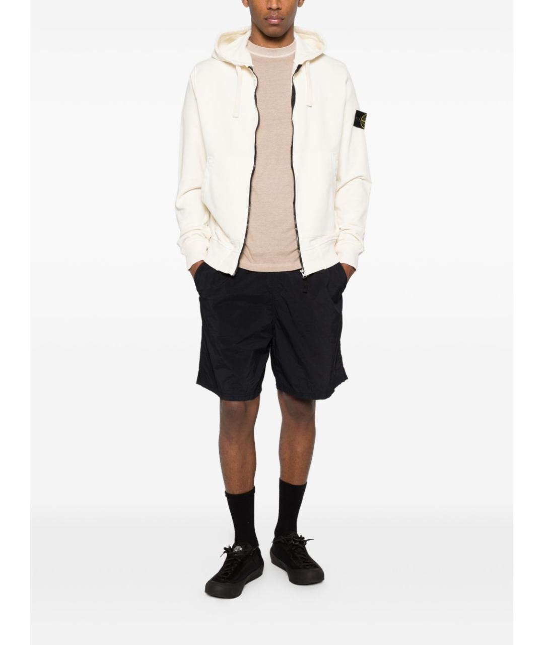 STONE ISLAND Темно-синие полиамидовые шорты, фото 2