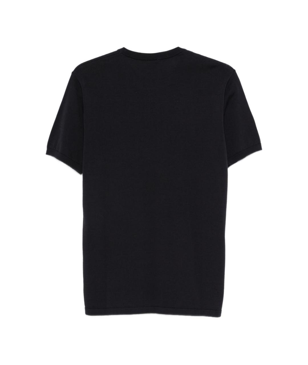 ASPESI Темно-синяя хлопковая футболка, фото 2