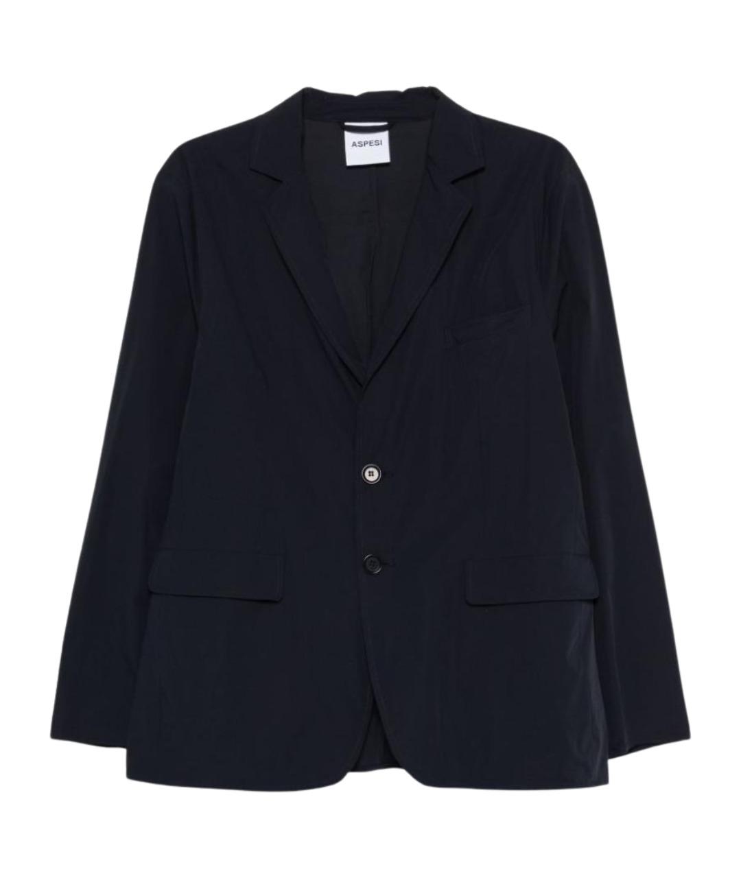 ASPESI Темно-синий полиамидовый пиджак, фото 1