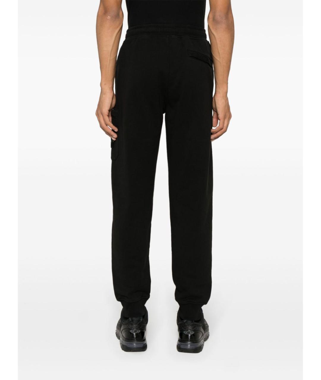 STONE ISLAND Черные хлопковые повседневные брюки, фото 3