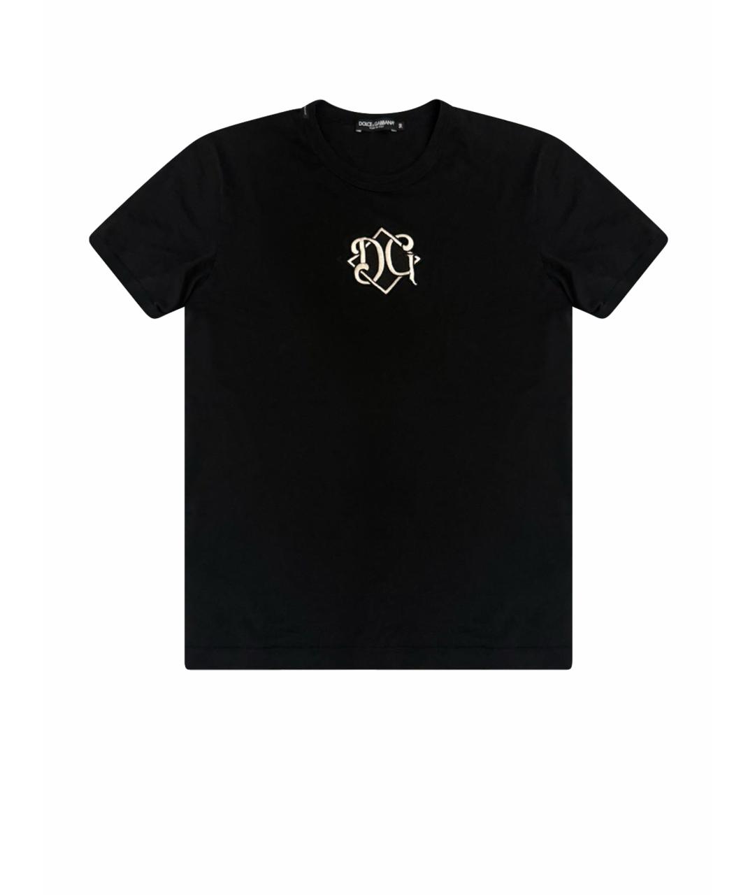 DOLCE&GABBANA Черная хлопковая футболка, фото 1