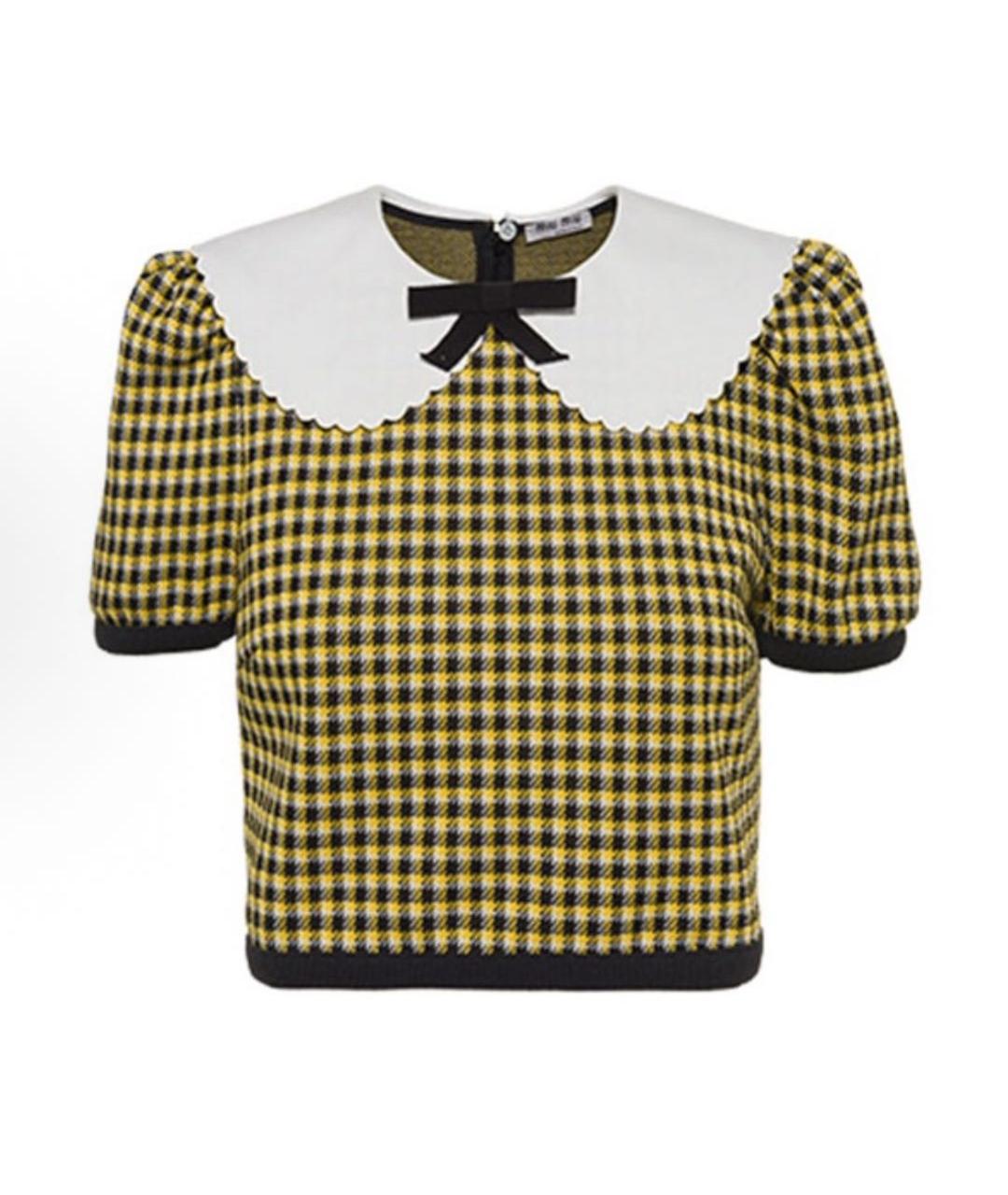 MIU MIU Желтая блузы, фото 7