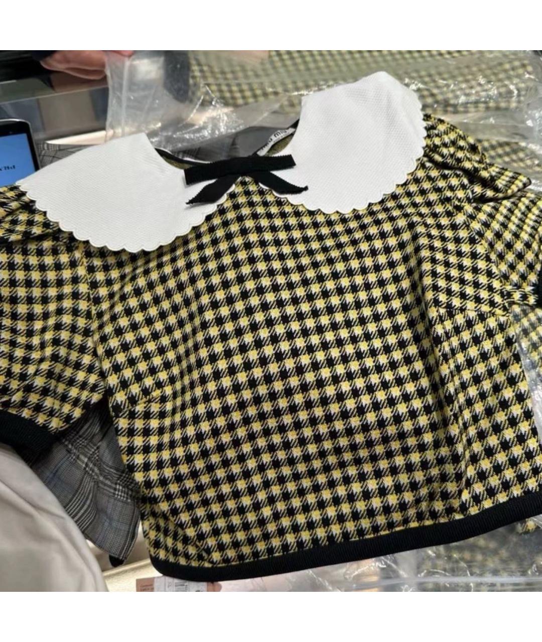 MIU MIU Желтая блузы, фото 6