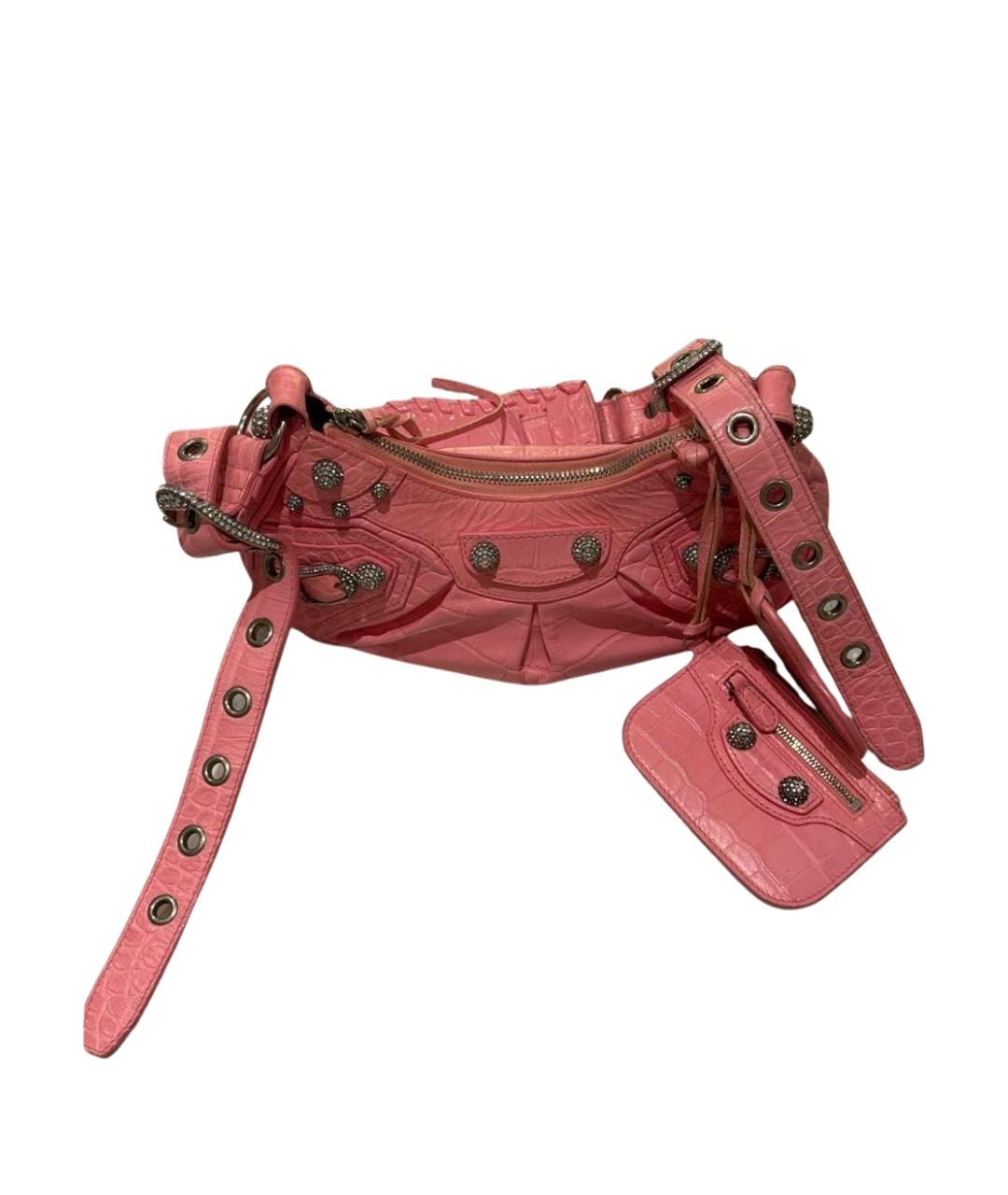 BALENCIAGA Розовая сумка через плечо из искусственной кожи, фото 1