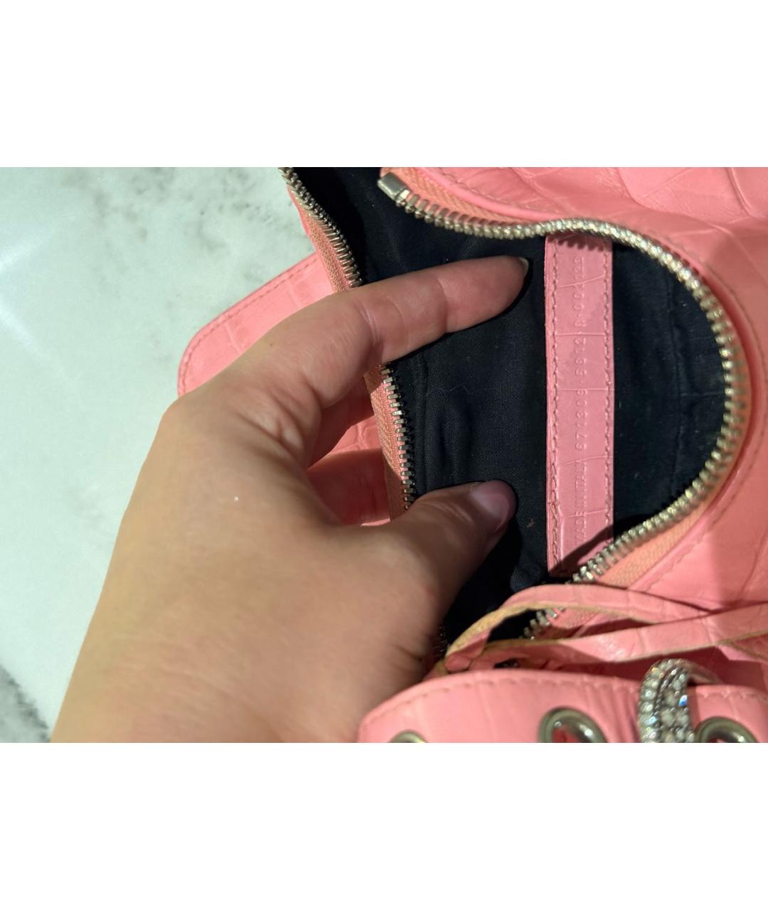 BALENCIAGA Розовая сумка через плечо из искусственной кожи, фото 8