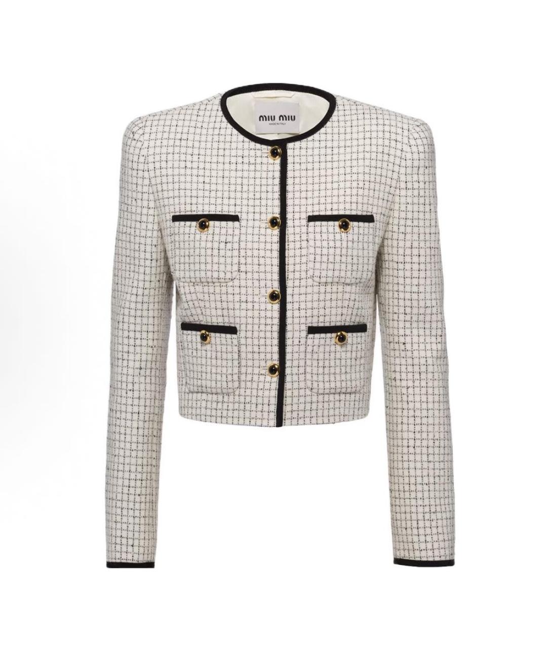 MIU MIU Бежевый жакет/пиджак, фото 8