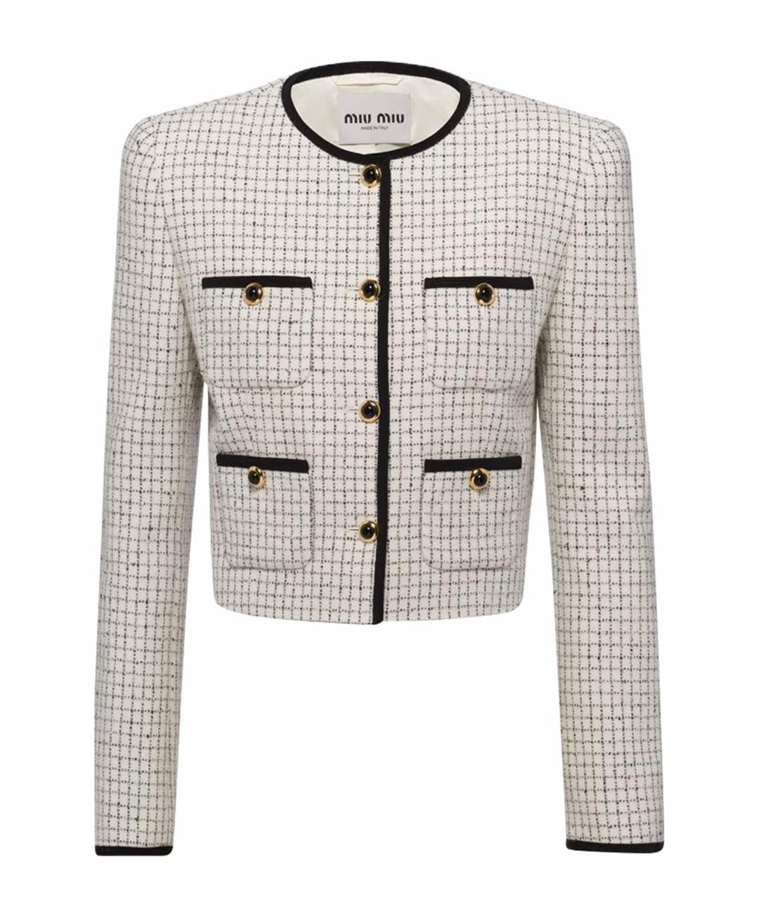 MIU MIU Бежевый жакет/пиджак, фото 1