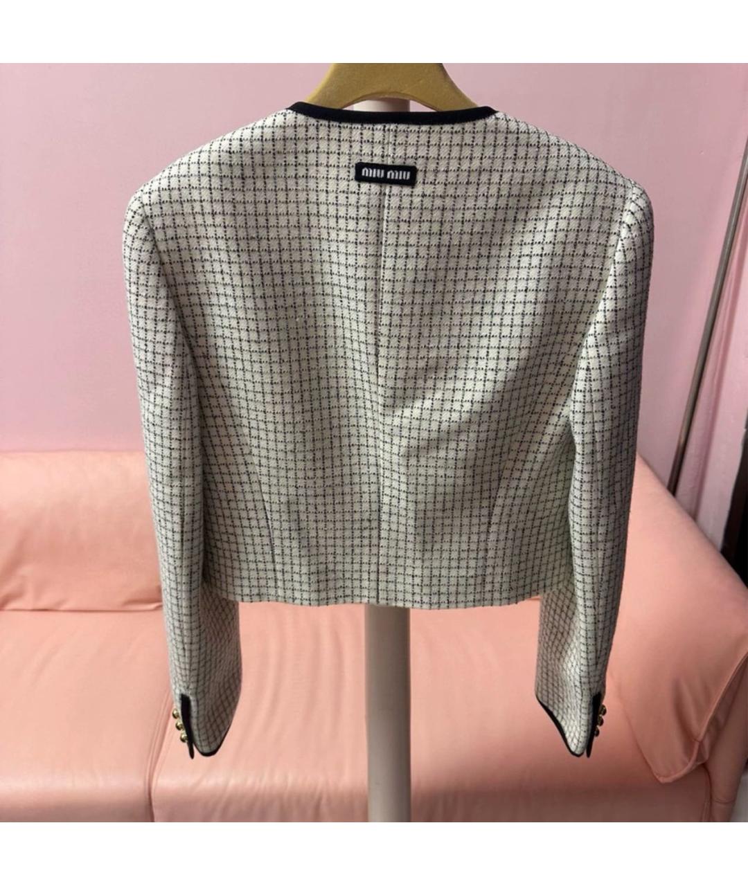 MIU MIU Бежевый жакет/пиджак, фото 5