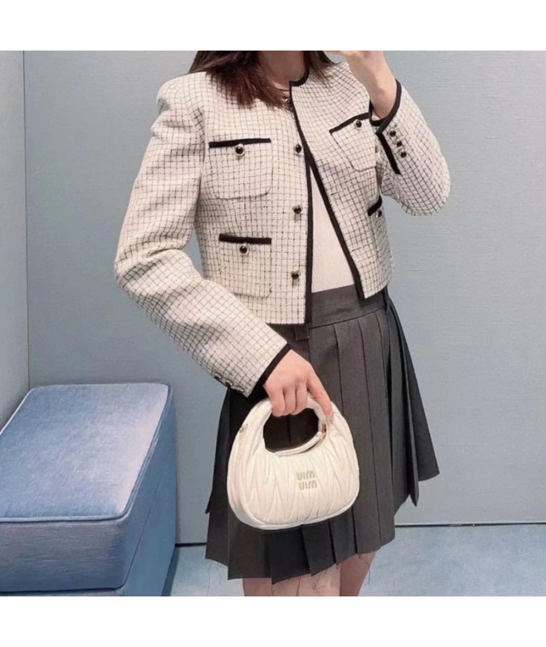 MIU MIU Бежевый жакет/пиджак, фото 7