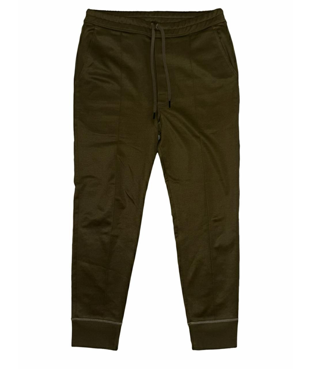 TOM FORD Хаки хлопковые повседневные брюки, фото 1