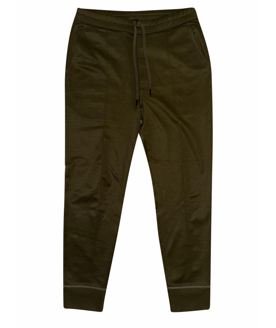 TOM FORD Хаки хлопковые повседневные брюки, фото 3