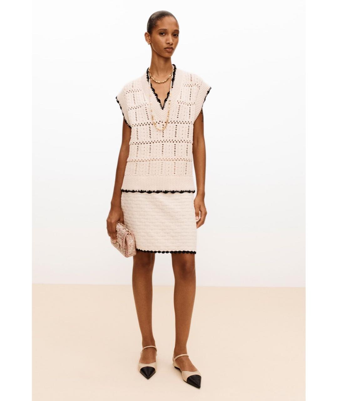 CHANEL Бежевая хлопковая жилетка, фото 3