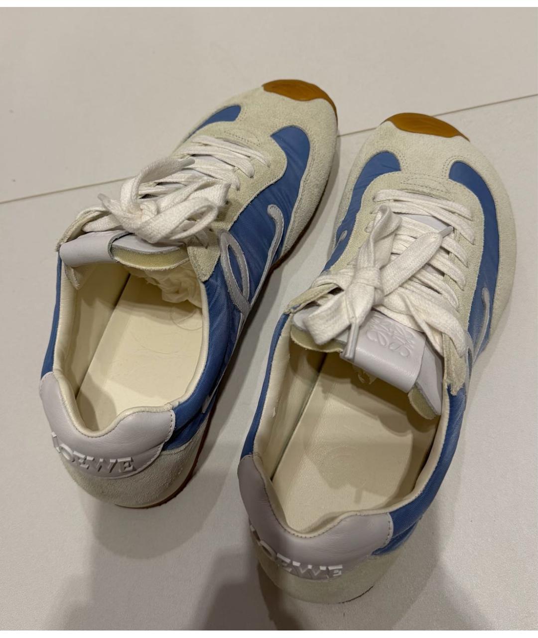 LOEWE Голубые текстильные кроссовки, фото 6