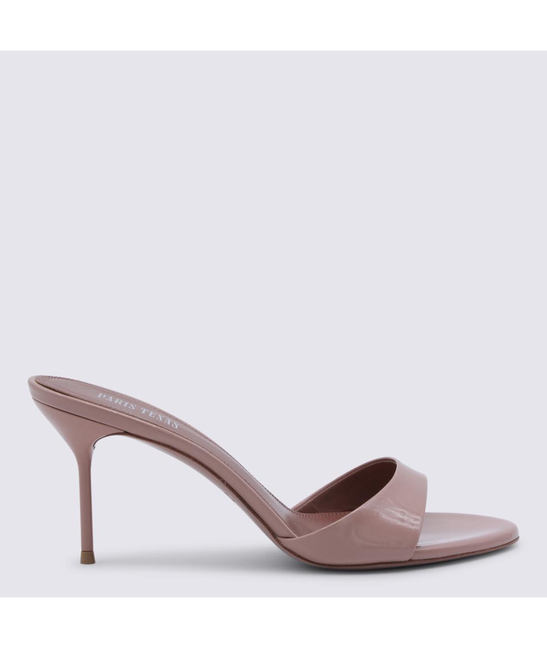 PARIS TEXAS Розовые кожаные босоножки, фото 5