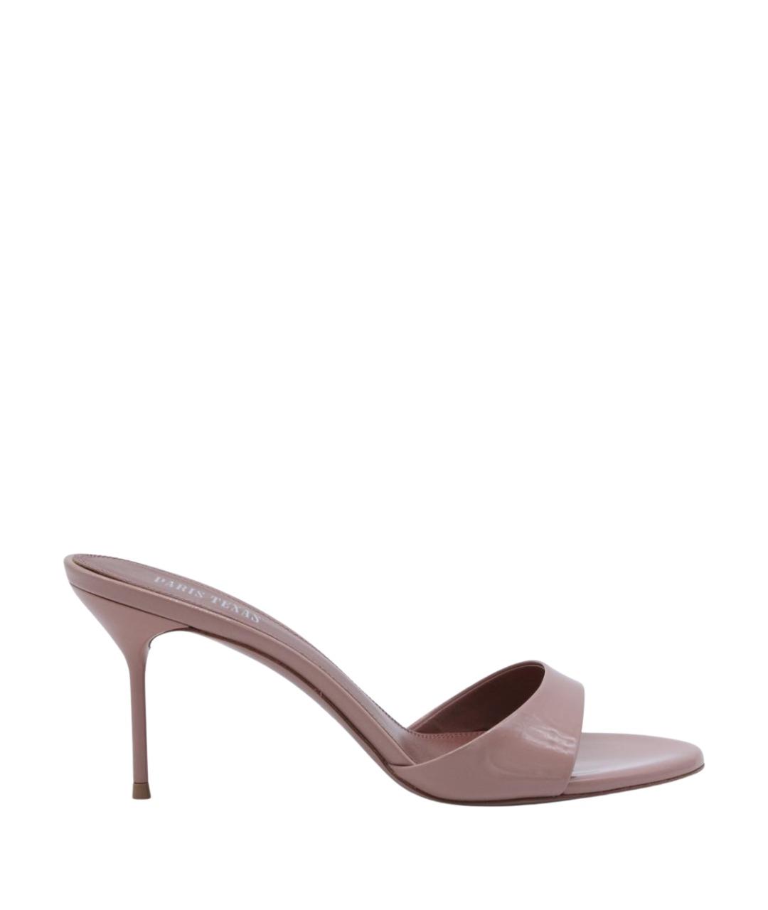 PARIS TEXAS Розовые кожаные босоножки, фото 1