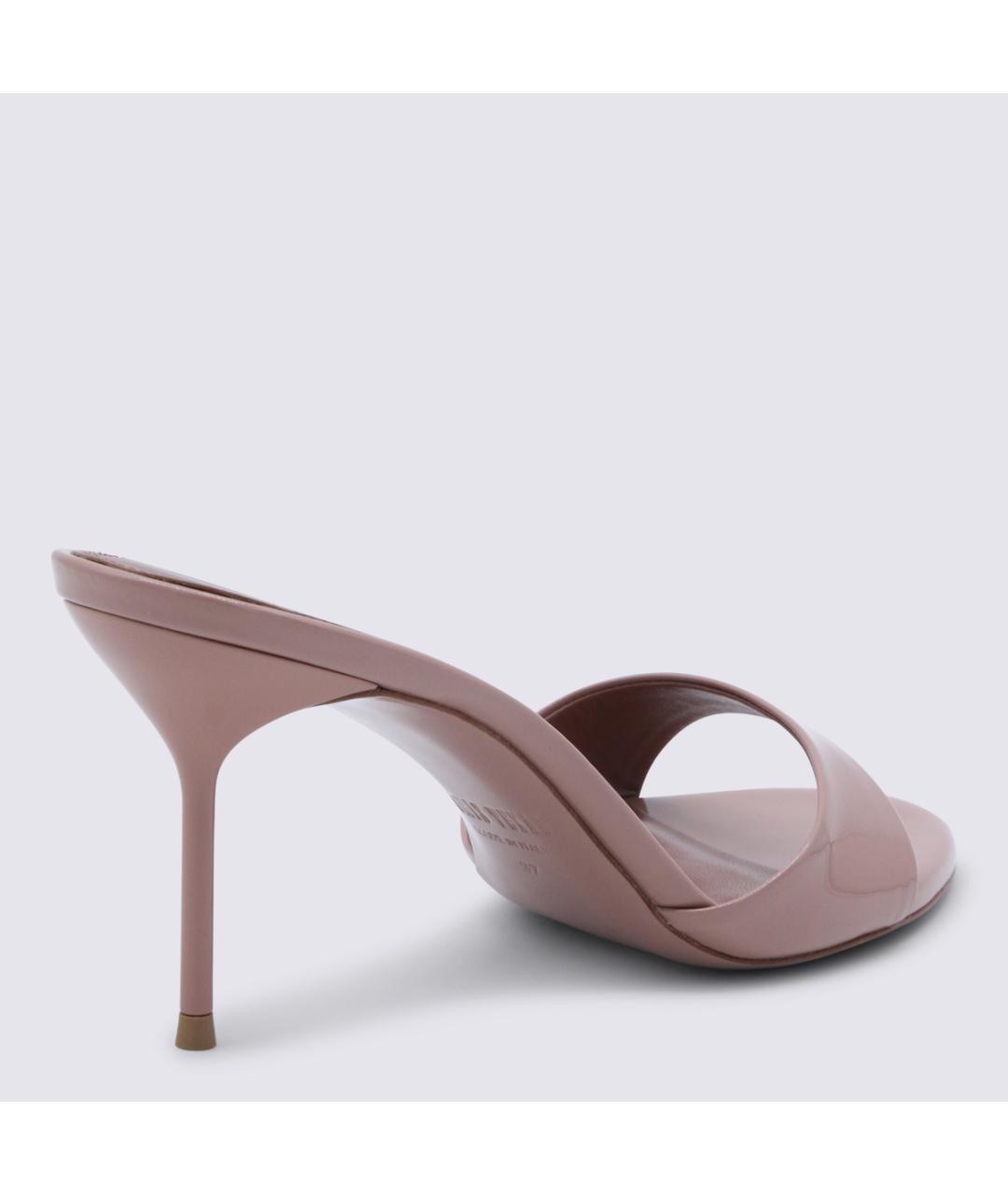 PARIS TEXAS Розовые кожаные босоножки, фото 3