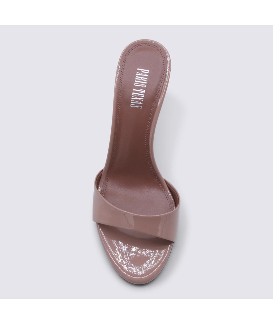 PARIS TEXAS Розовые кожаные босоножки, фото 4