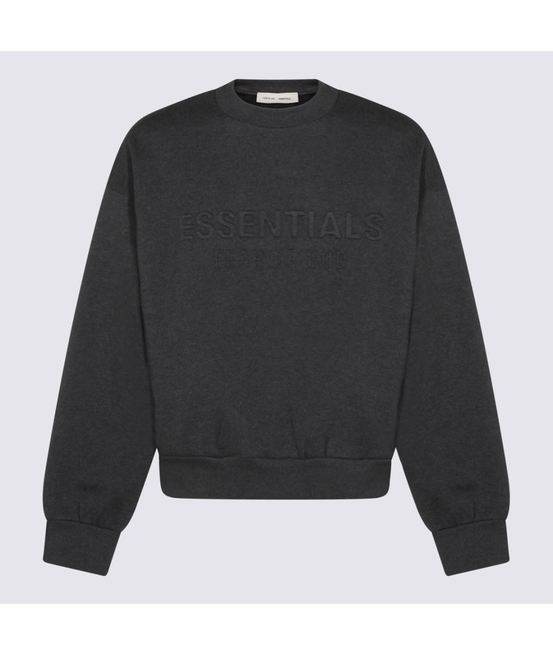 FEAR OF GOD ESSENTIALS Антрацитовый хлопковый джемпер / свитер, фото 4