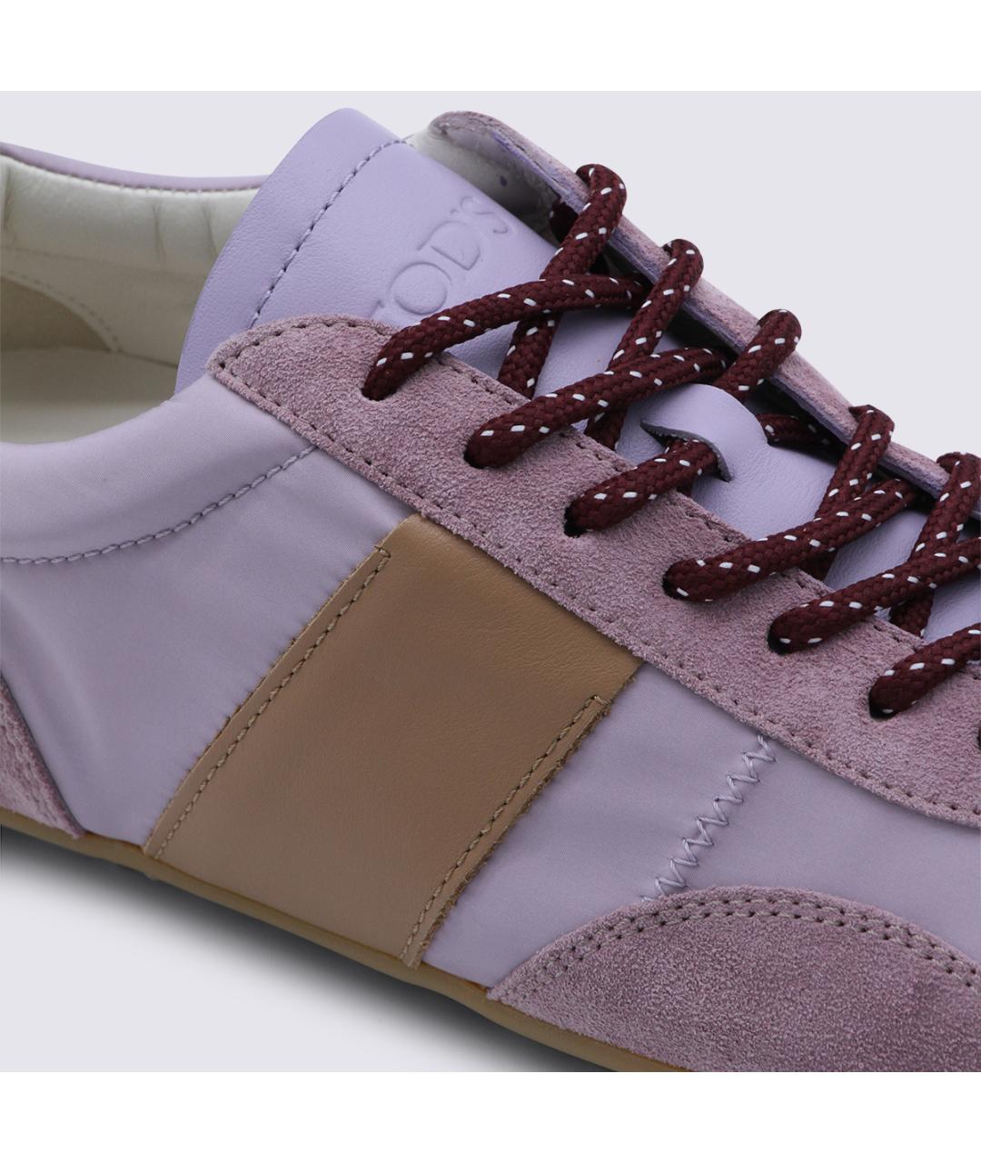 TOD'S Фиолетовые текстильные кроссовки, фото 4