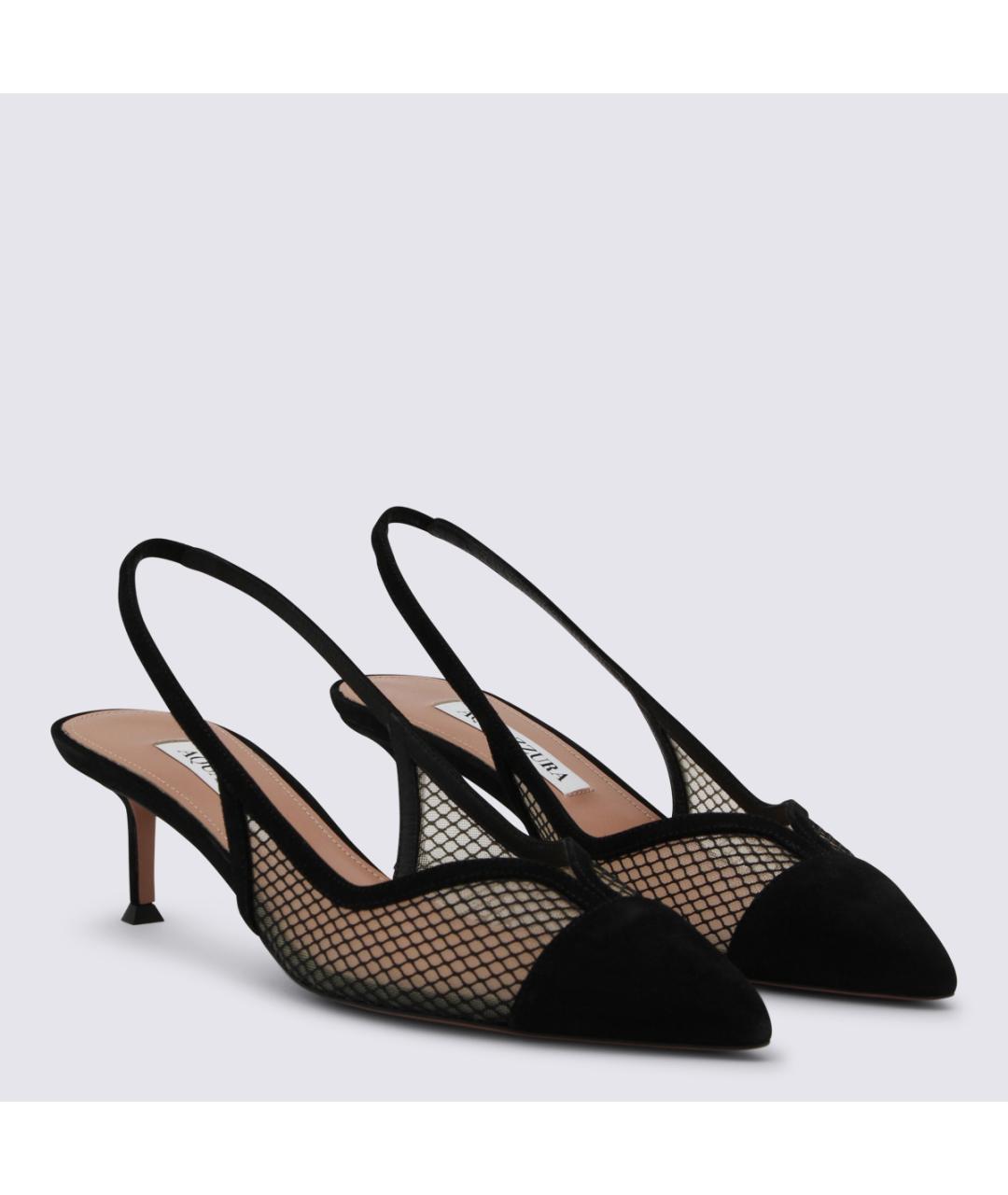 AQUAZZURA Черные кожаные туфли, фото 2