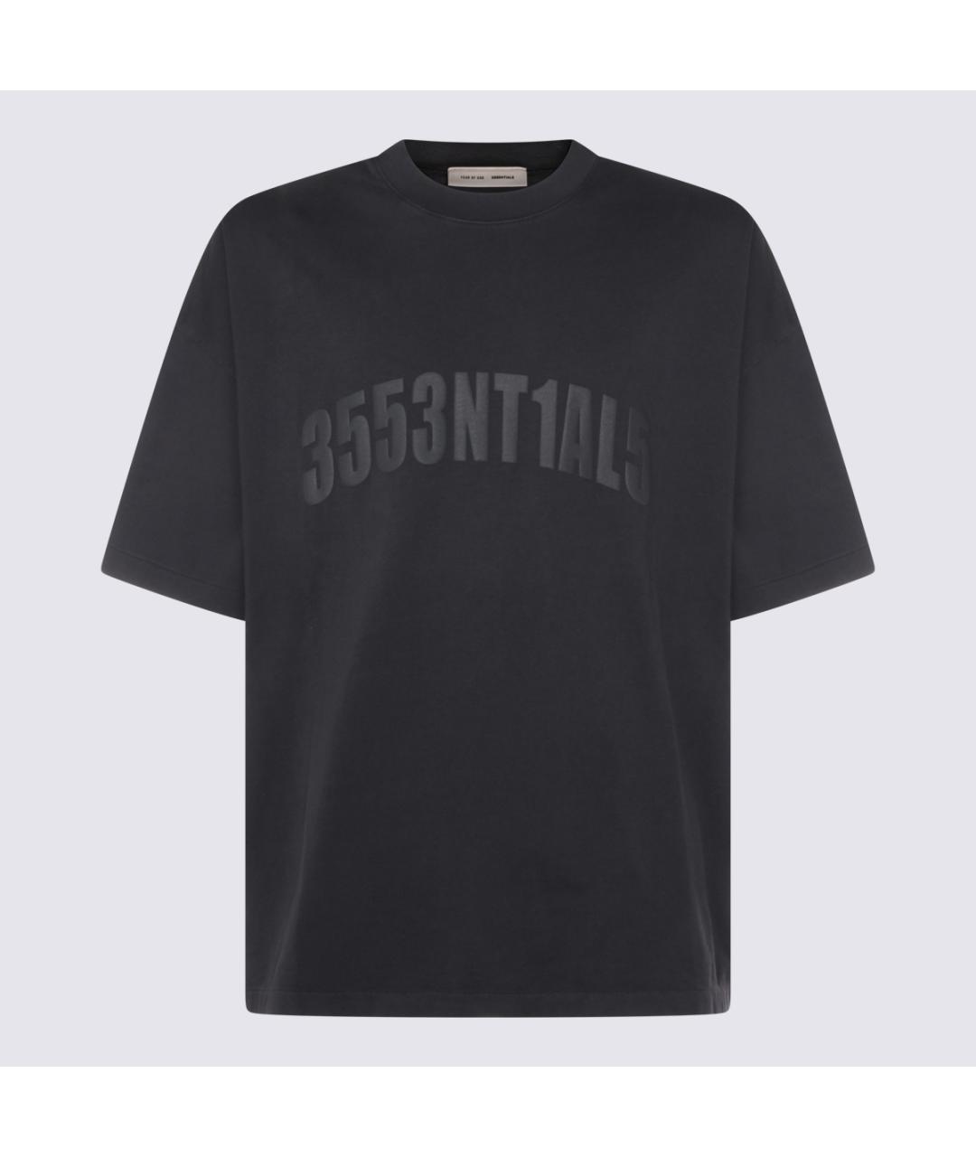 FEAR OF GOD ESSENTIALS Черная хлопковая футболка, фото 4