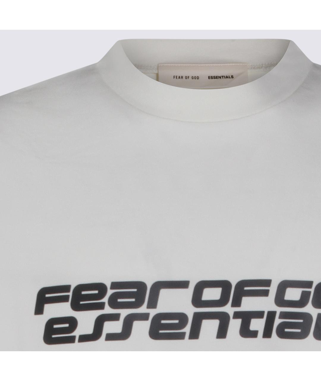 FEAR OF GOD ESSENTIALS Белая хлопко-полиэстеровая футболка, фото 3