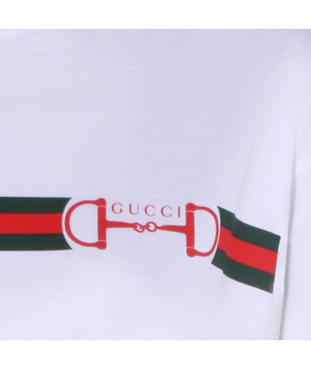 GUCCI Белая хлопковая футболка, фото 3