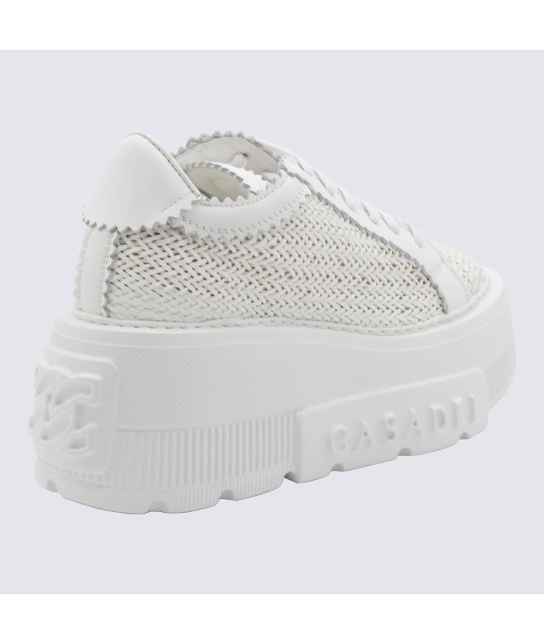 CASADEI Белые кожаные кроссовки, фото 2