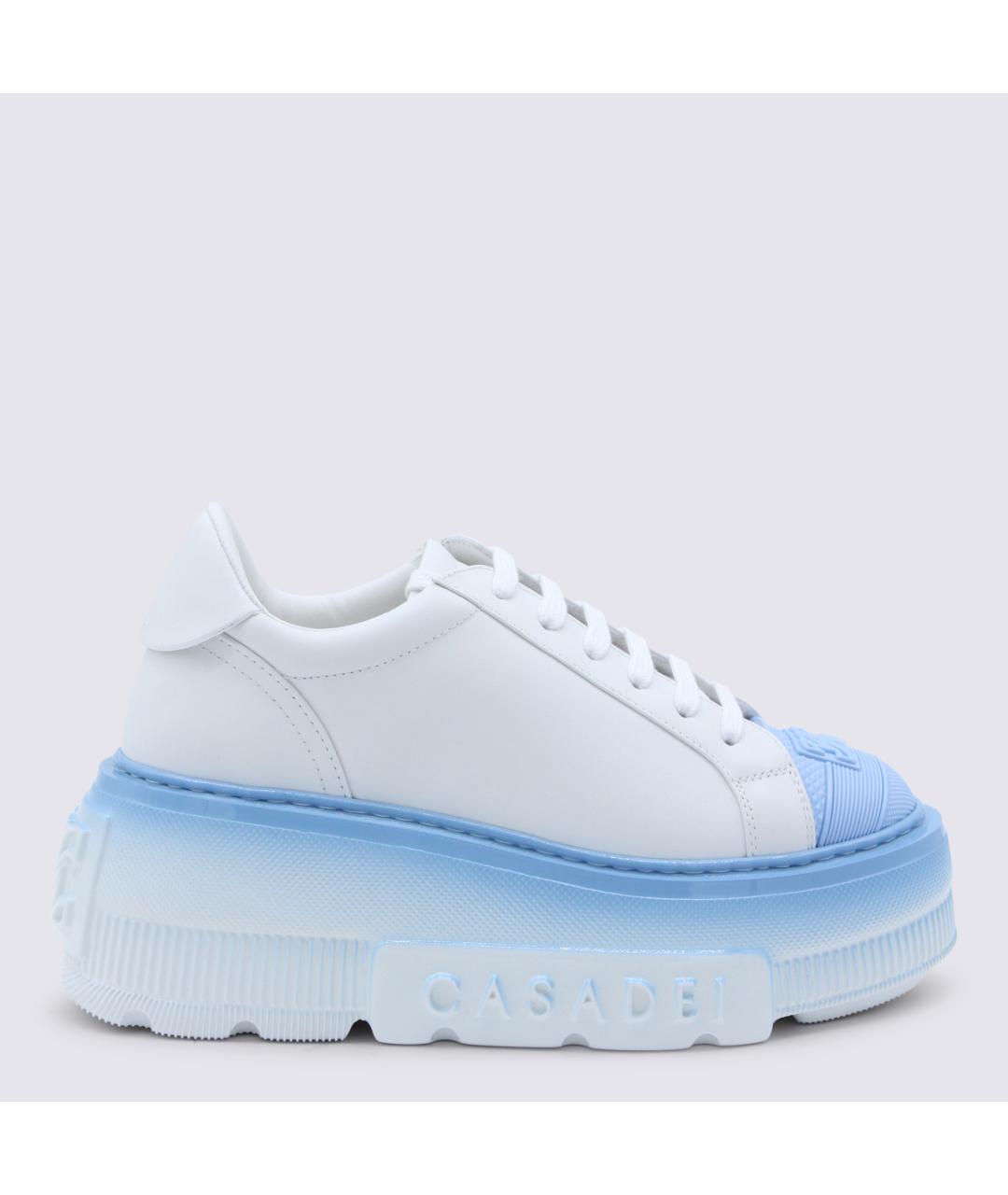 CASADEI Белые кожаные кроссовки, фото 5