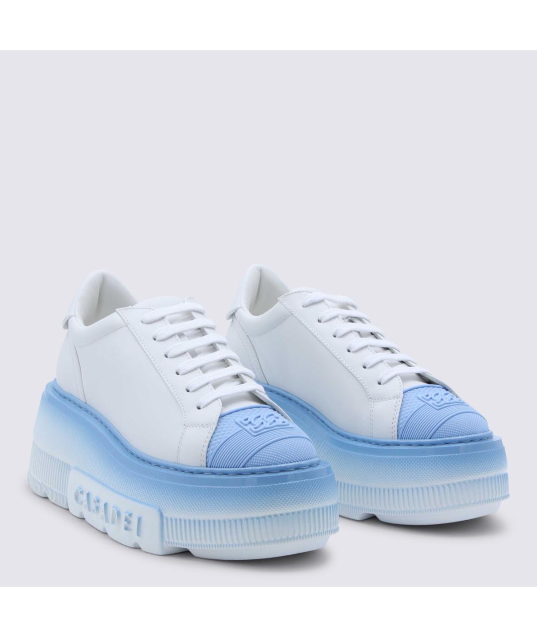 CASADEI Белые кожаные кроссовки, фото 2