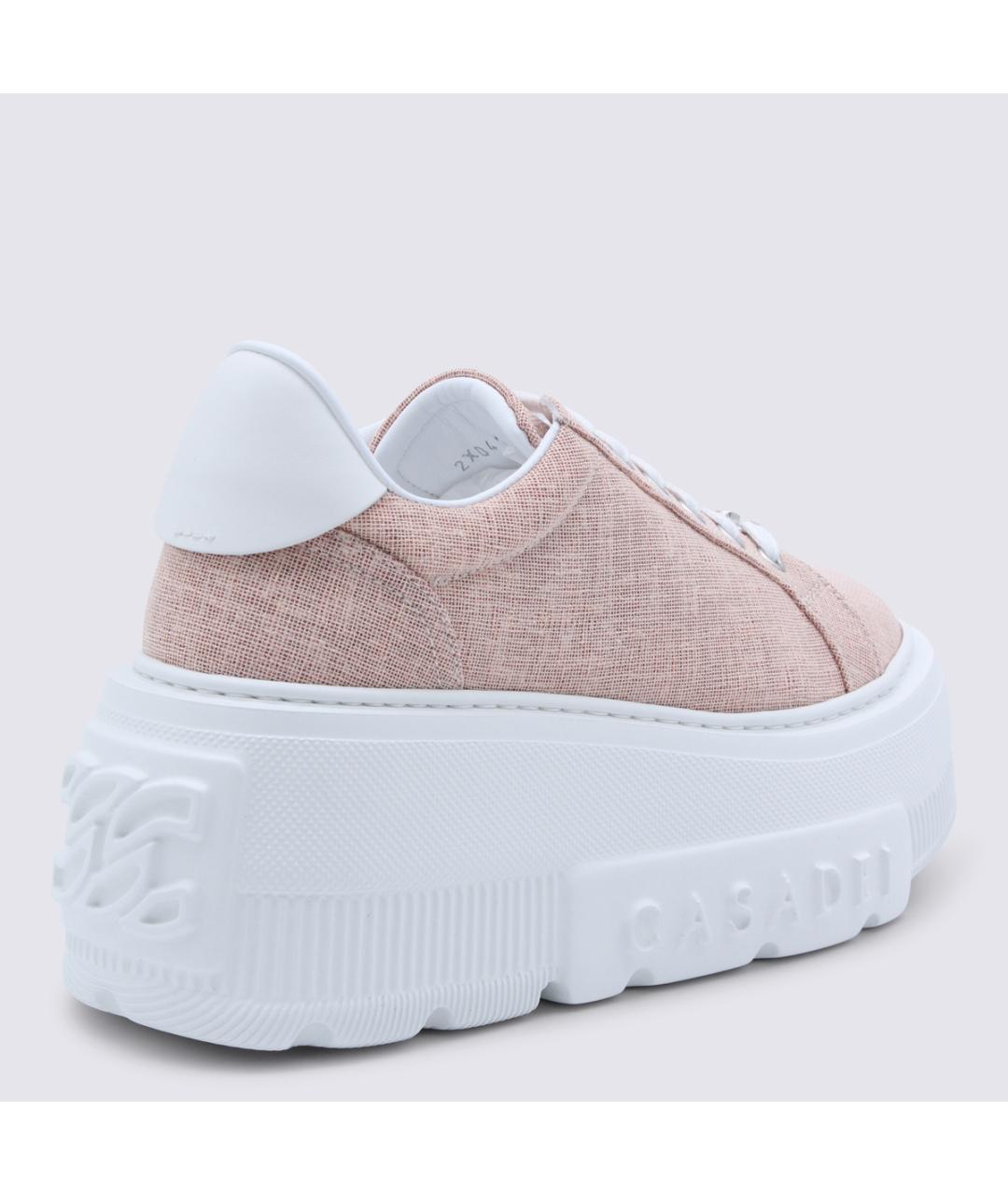 CASADEI Розовые текстильные кроссовки, фото 3