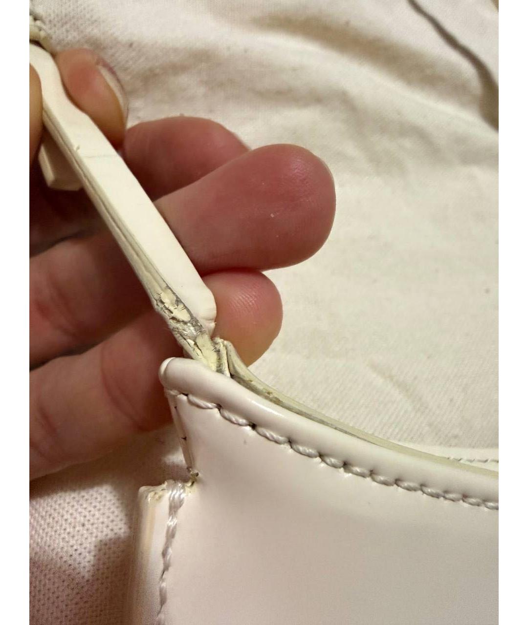 JACQUEMUS Белая кожаная сумка с короткими ручками, фото 7