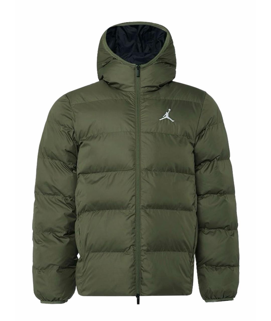 JORDAN Зеленый синтетический пуховик, фото 1