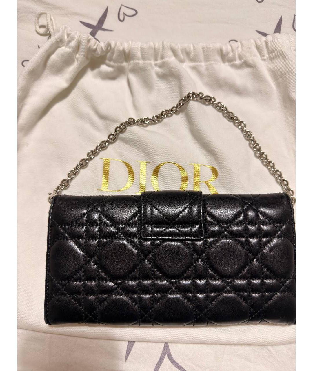 CHRISTIAN DIOR Черная кожаная сумка через плечо, фото 4