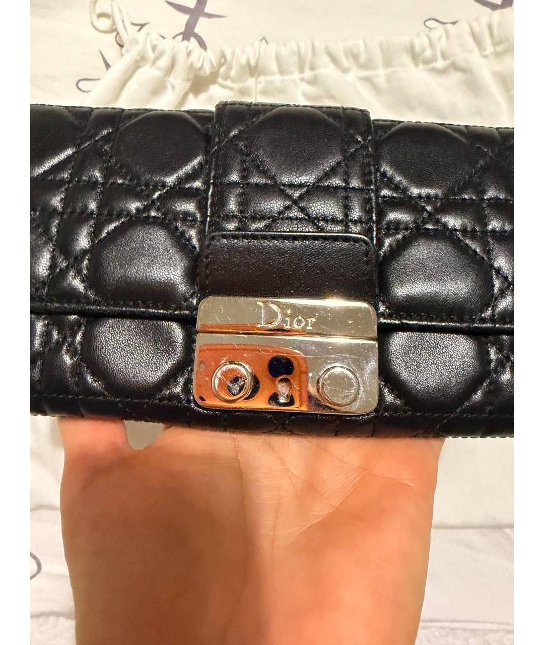 CHRISTIAN DIOR Черная кожаная сумка через плечо, фото 2