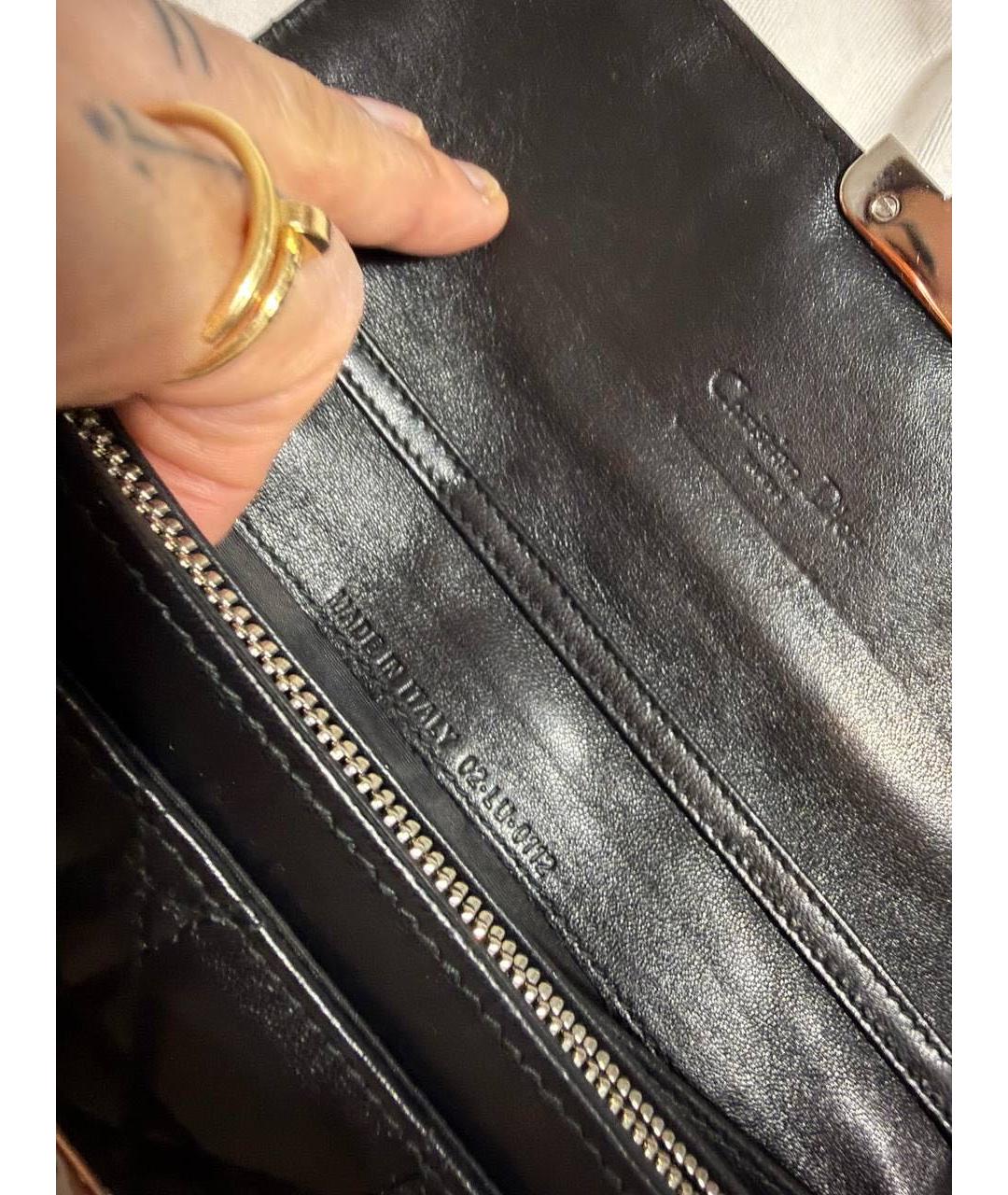 CHRISTIAN DIOR Черная кожаная сумка через плечо, фото 7
