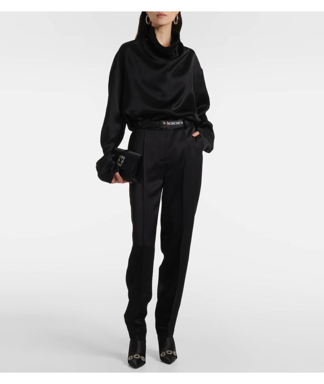 MANOLO BLAHNIK Черные текстильные ботильоны, фото 7