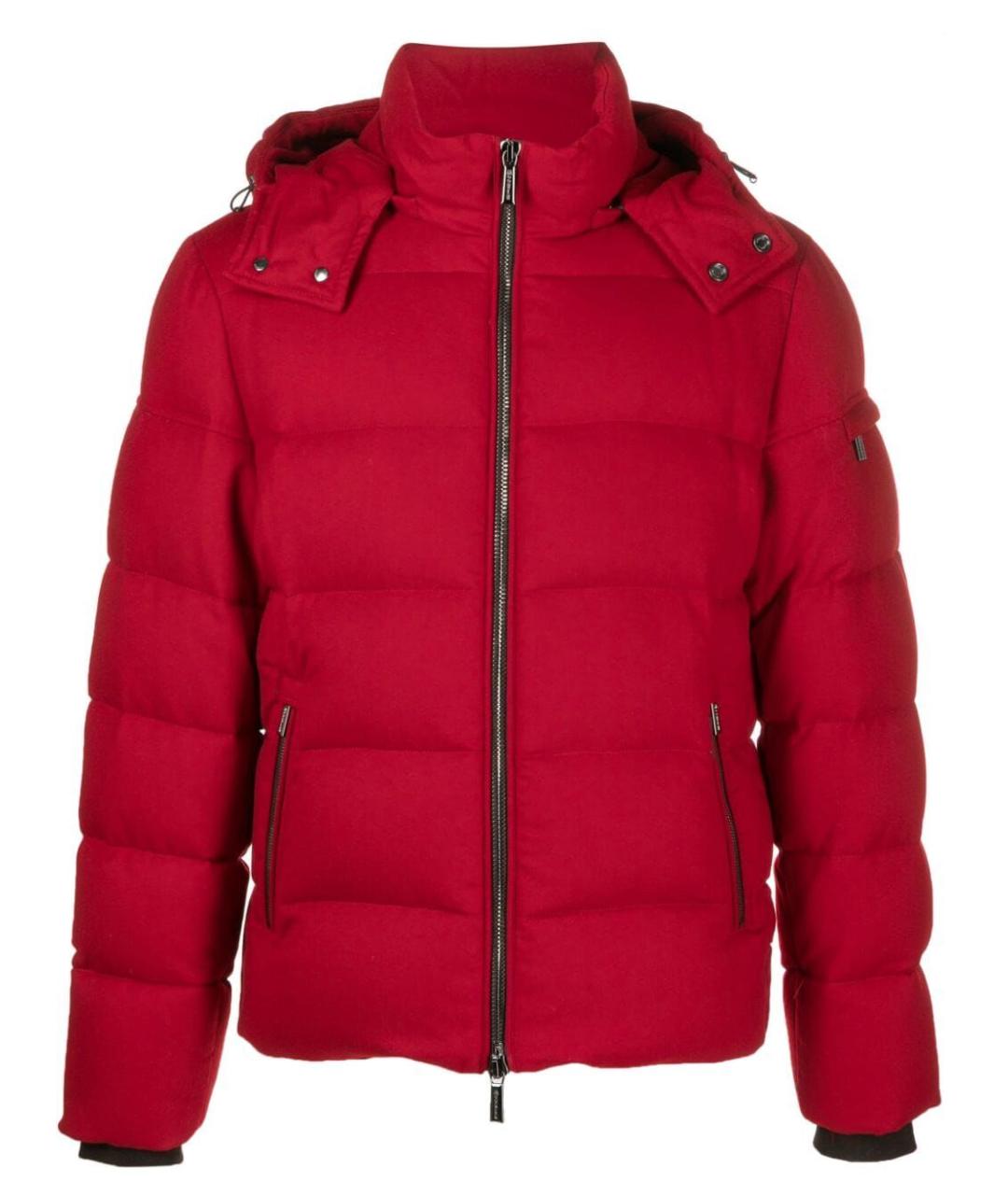 MOORER Красная полиамидовая куртка, фото 1