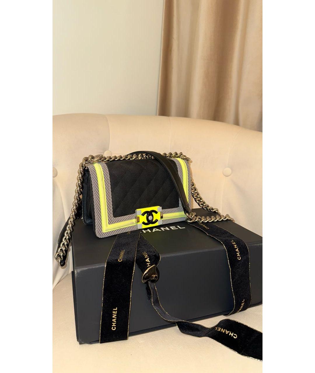 CHANEL Черная кожаная сумка через плечо, фото 3
