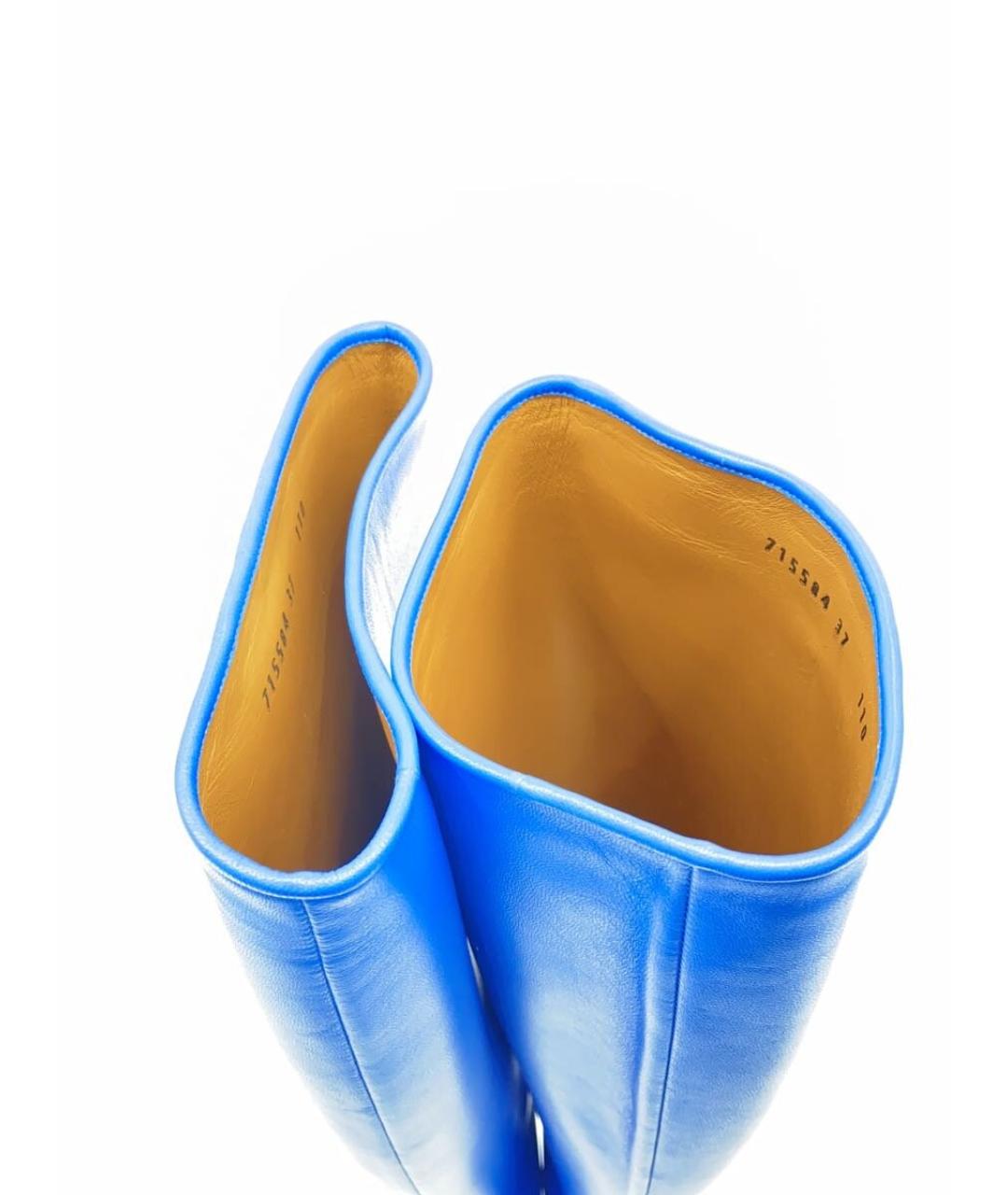 GUCCI Синие кожаные сапоги, фото 4