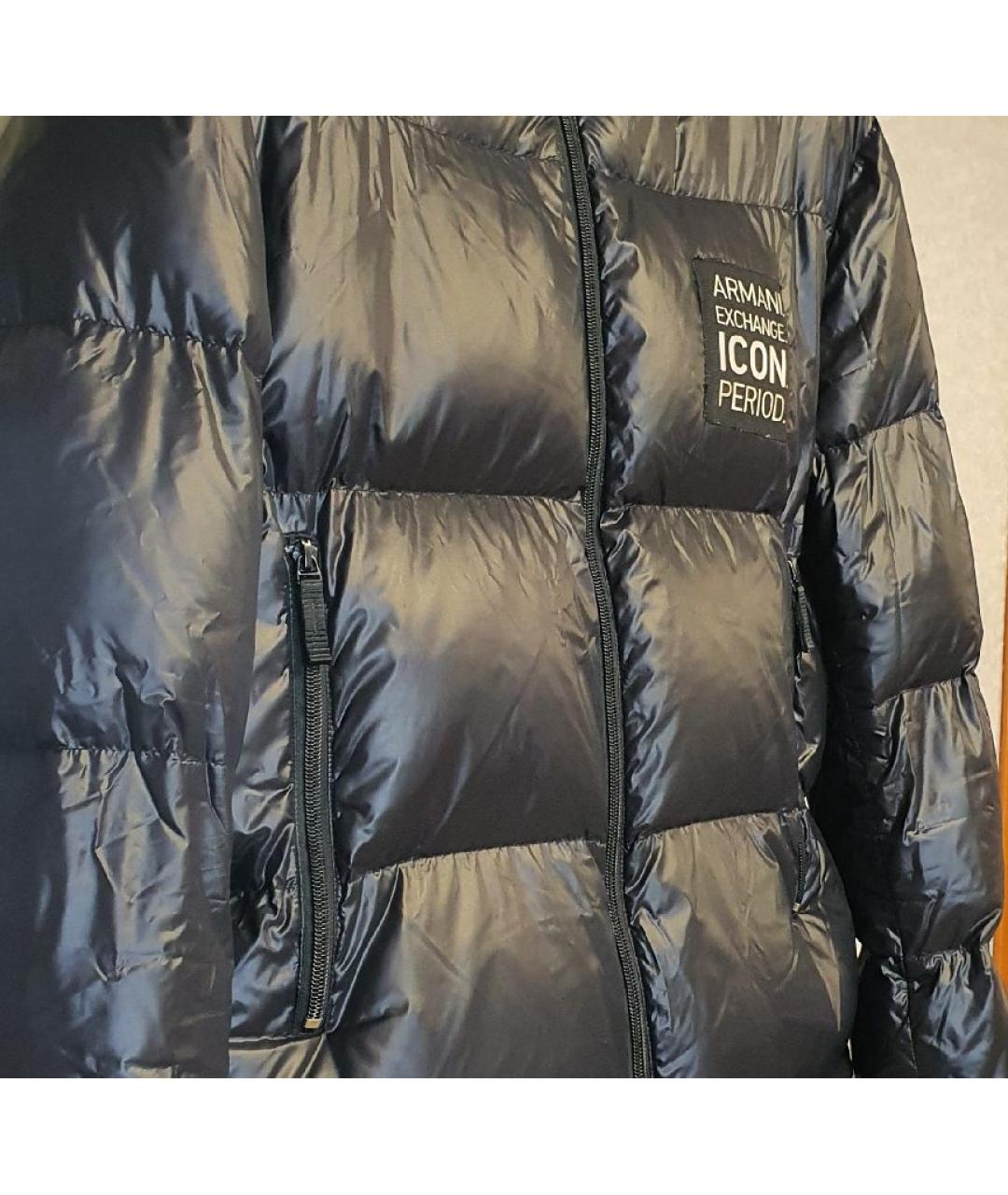 ARMANI EXCHANGE Черный пуховик, фото 4
