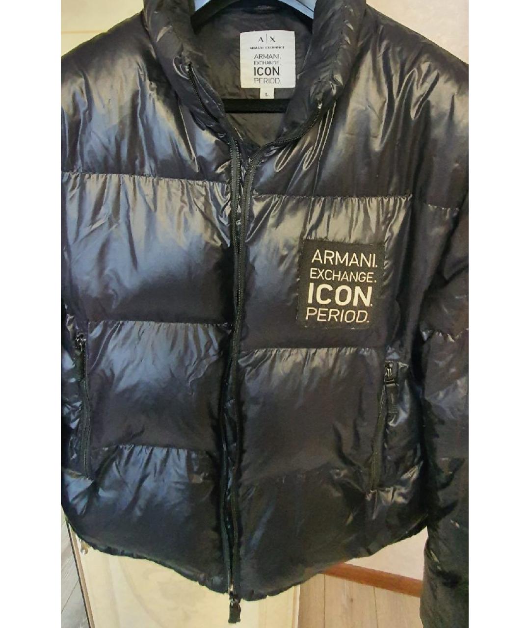 ARMANI EXCHANGE Черный пуховик, фото 3