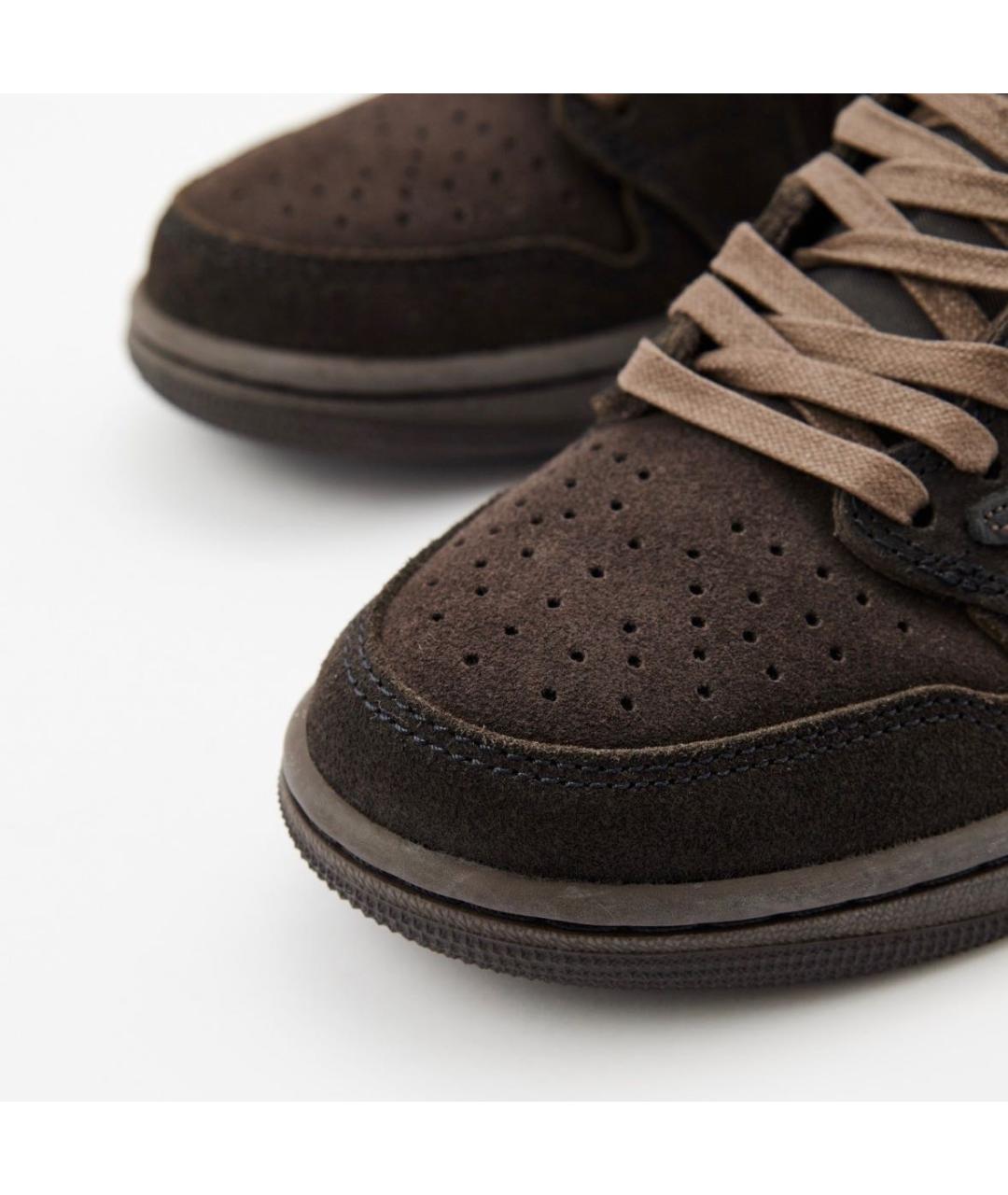 JORDAN Коричневые замшевые кроссовки, фото 3