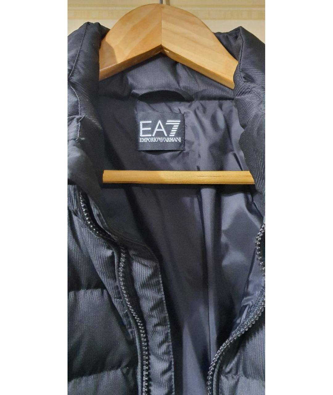 EA7 Черный пуховик, фото 5