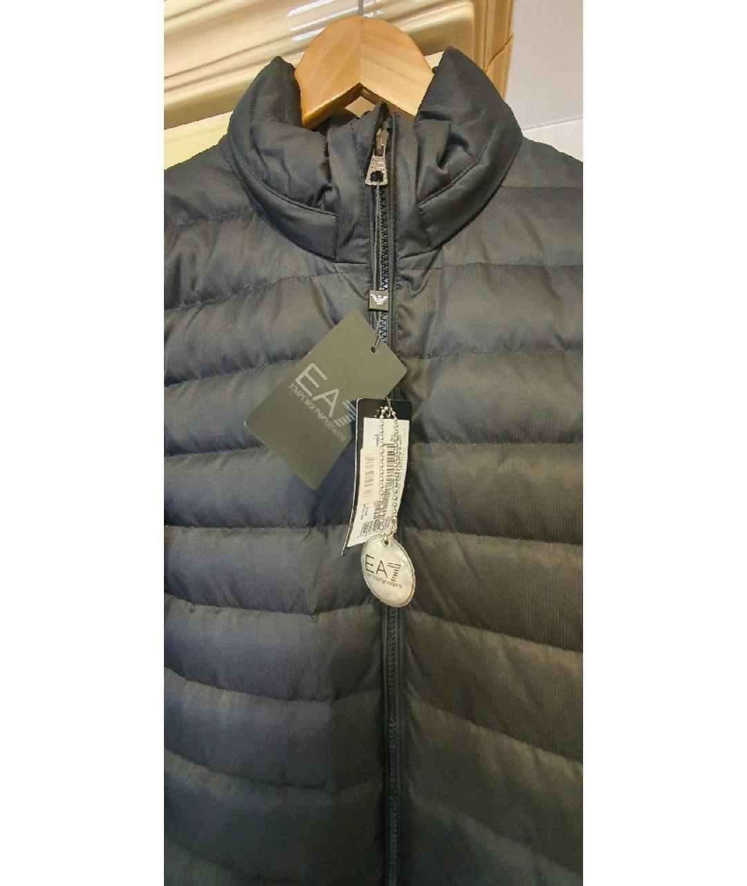 EA7 Черный пуховик, фото 3