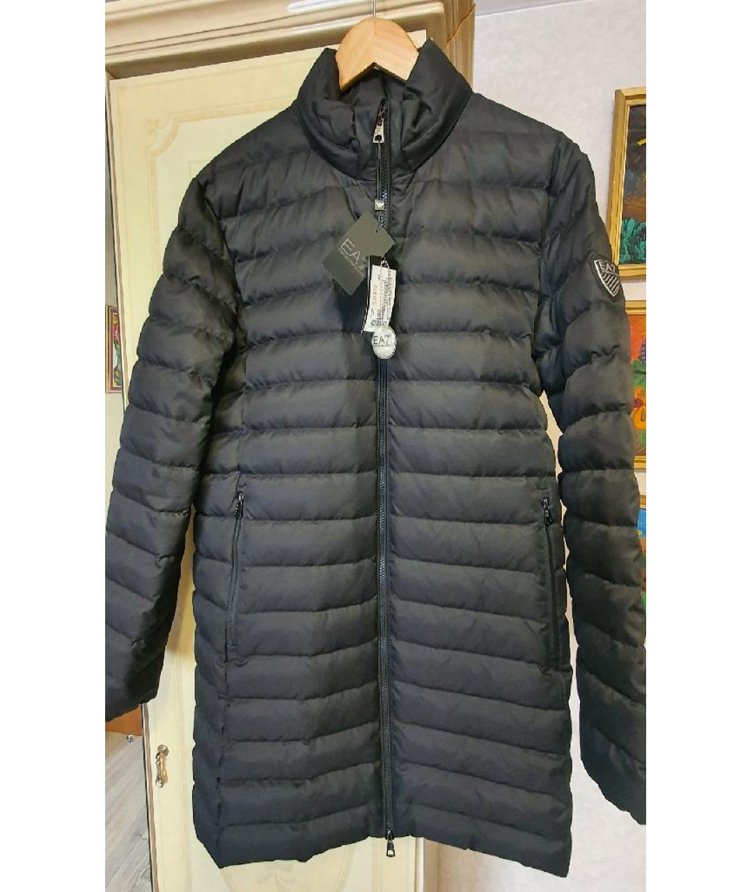 EA7 Черный пуховик, фото 7