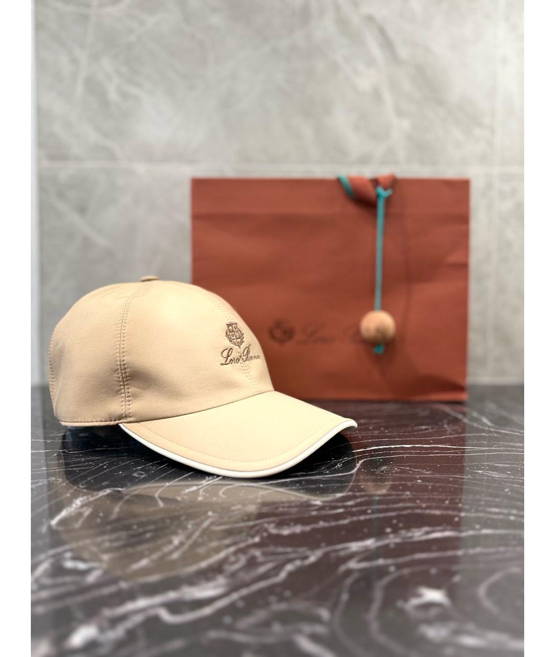 LORO PIANA Бежевая кепка/бейсболка, фото 2