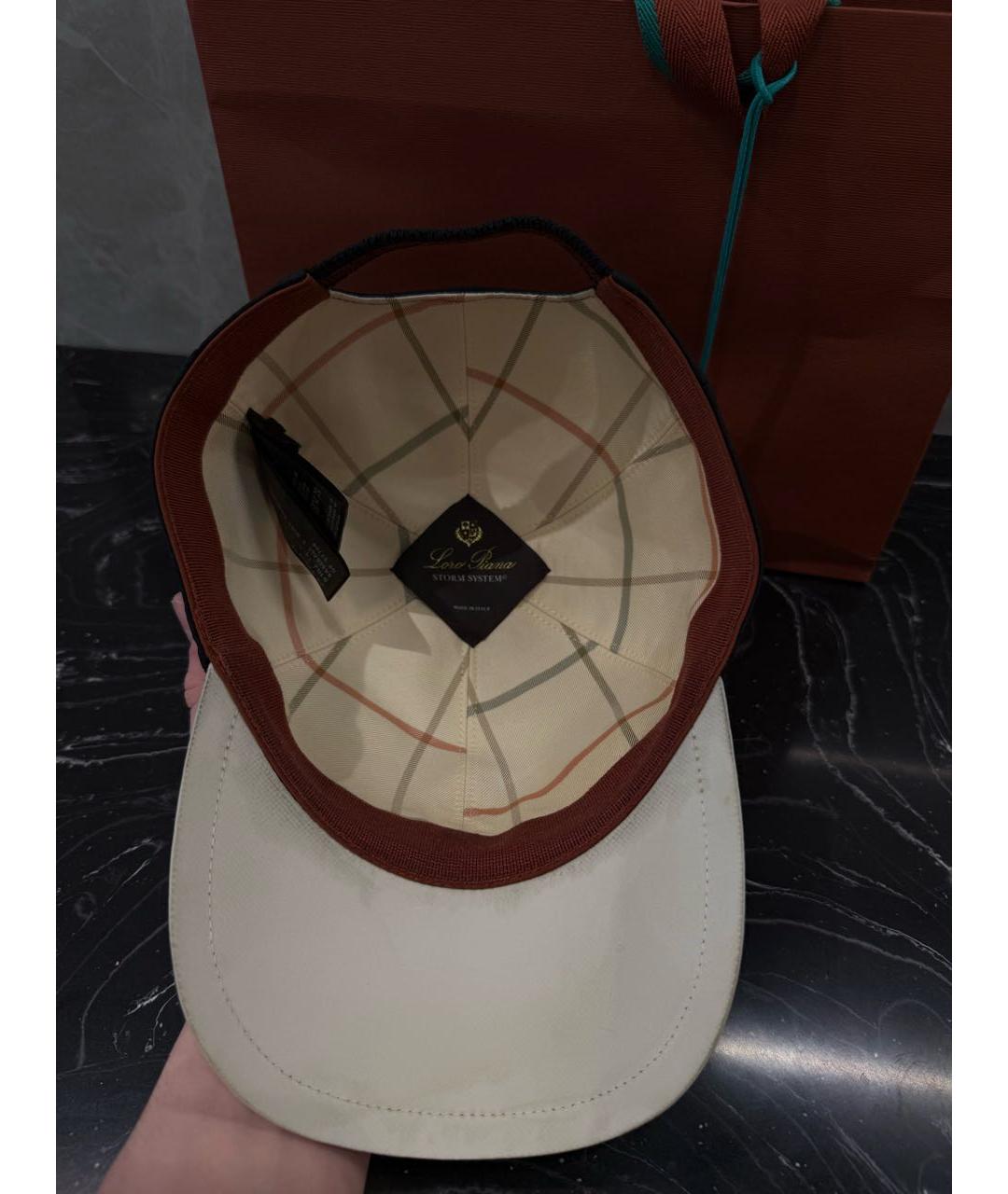 LORO PIANA Темно-синяя кепка/бейсболка, фото 3