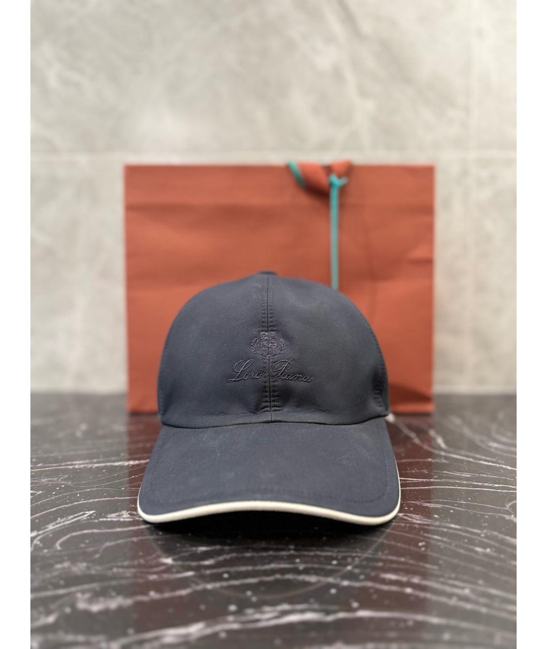 LORO PIANA Темно-синяя кепка/бейсболка, фото 4